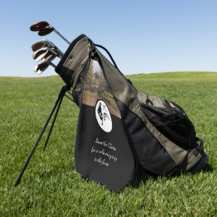 Serviette De Golf Silhouette Silhouette du coq noir Monogramme Photo