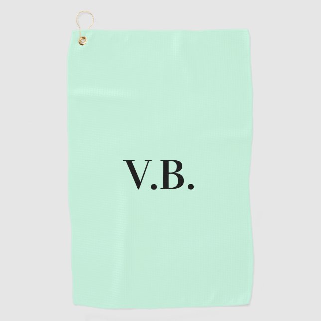 Serviette De Golf Simple couleur unie ajouter nom texte monogramme  (Devant)