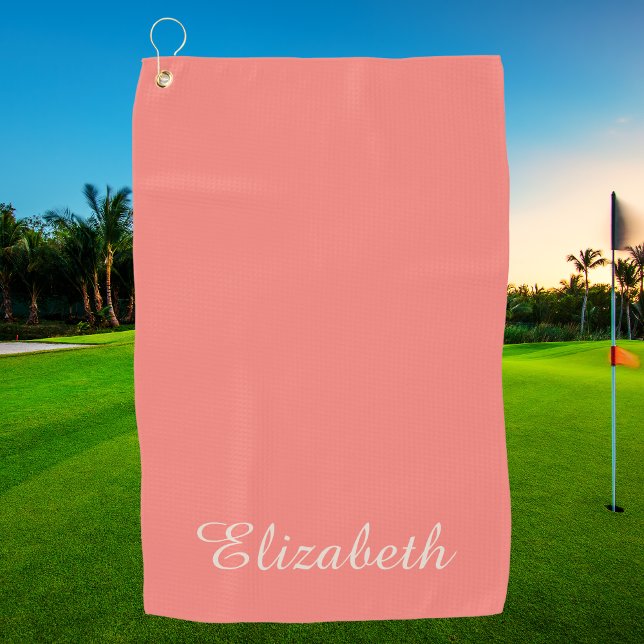 Serviette De Golf Simple Élégant Moderne Chic Monogrammé (Créateur téléchargé)