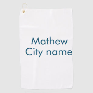 Serviette De Golf simple lettre initiale monogramme ajouter votre no