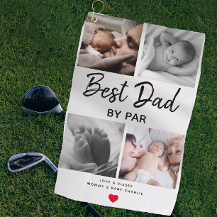 Serviette De Golf Simple meilleur papa par par photo Collage   Papa