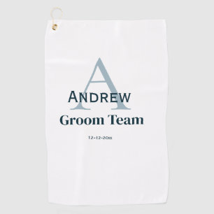 Serviette De Golf simple monogramme personnalisé groomsmen