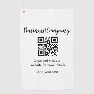 Serviette De Golf Site web simple de société commerciale code-barres
