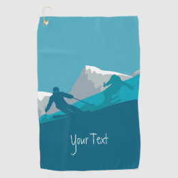 Serviette De Golf Ski alpin personnalisé