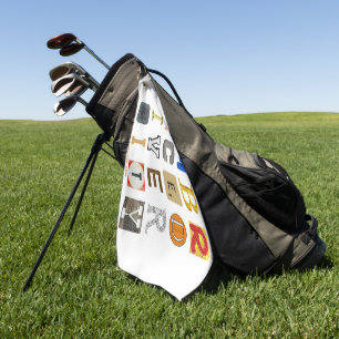 Serviette De Golf SlipperyJoe's accepte la diversité lettres découpé