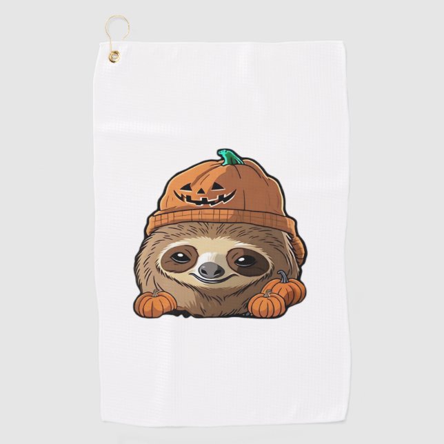 Serviette De Golf Sloth espuki sison halloween T-shirt classique (Devant)