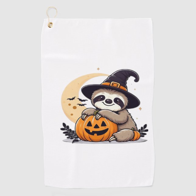 Serviette De Golf Sloth Halloween Motif Cute Classic T-Shirt (Devant)
