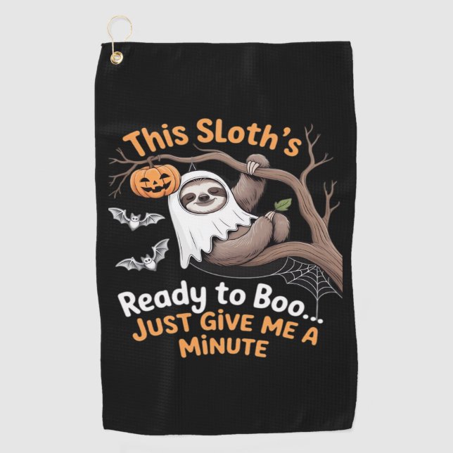 Serviette De Golf Sloth Halloween Sloths Cute Bat Vampire Essentiel (Devant)