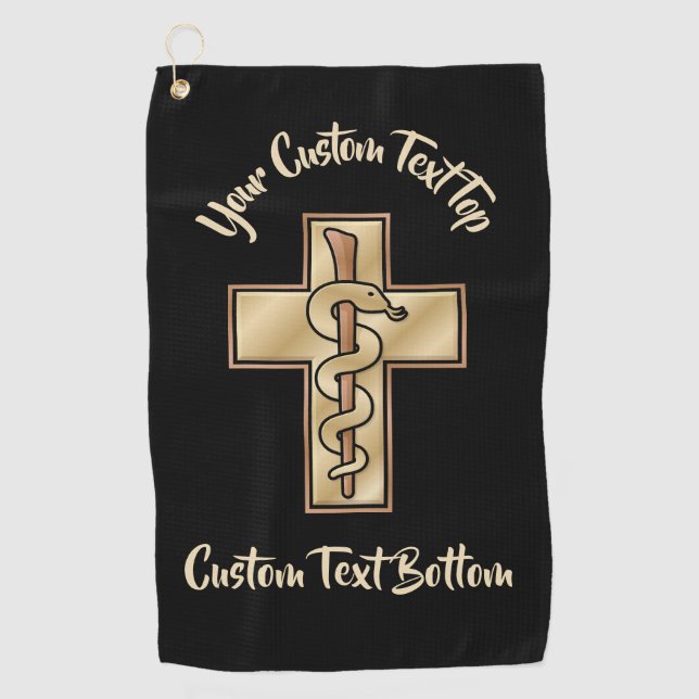 Serviette De Golf Snake on Cross (Devant)