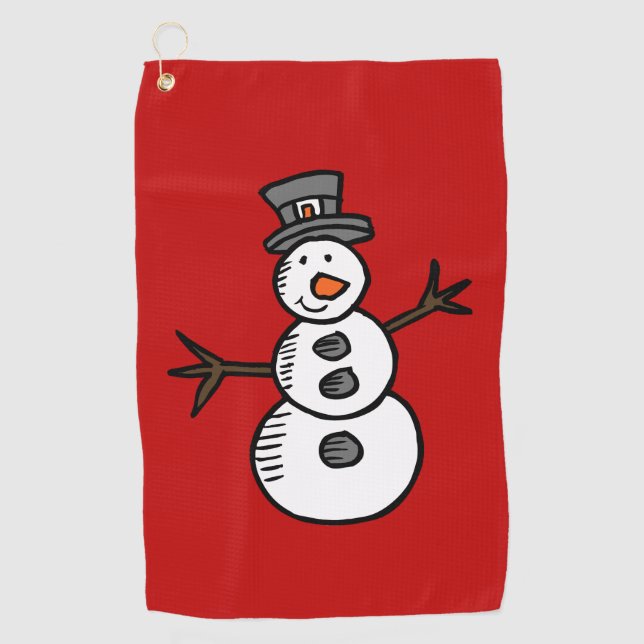 Serviette De Golf Snowman (Devant)