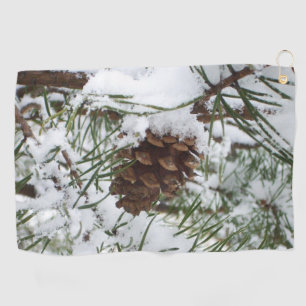 Serviette De Golf Snowy Pine Cone I