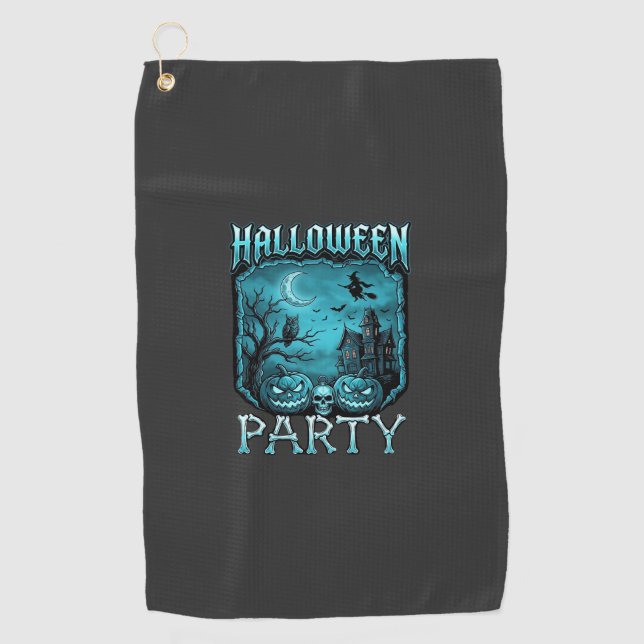 Serviette De Golf Soirée Halloween Maison Hantée Citrouilles Crâne S (Devant)