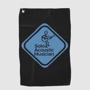 Serviette De Golf Solo Musicien Acoustique Golf Serviette Bleu