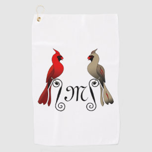 Serviette De Golf SongBird du Cardinal du Nord