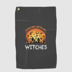 Serviette De Golf Sorcières suspendues Halloween Lune Chauves-souris