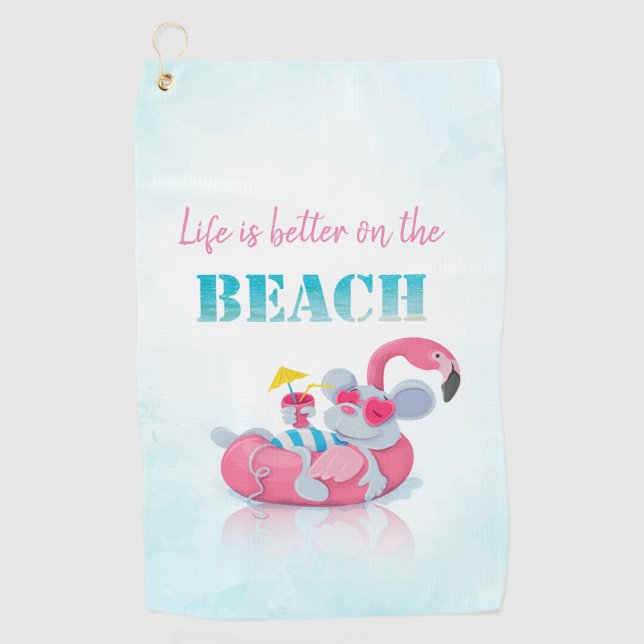 Serviette De Golf Souris Mignonne  Plage Élégante (Devant)
