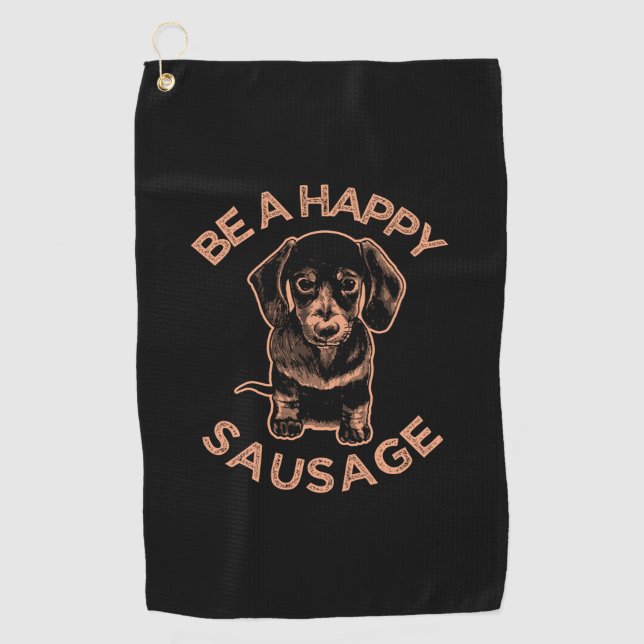 Serviette De Golf Soyez Un Bon Chien De Saucisse (Devant)