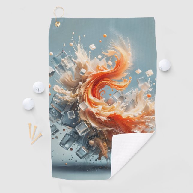 Serviette De Golf Splash tropical (En situation)