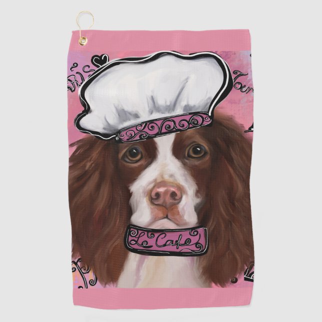 Serviette De Golf Springer Spaniel anglais (Devant)