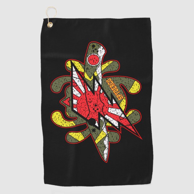 Serviette De Golf Spyderco couteaux Kamikaze Zero  (Devant)