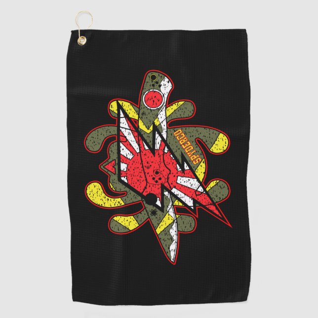 Serviette De Golf Spyderco Couteaux Kamikaze Zero Golf Serviette (Devant)