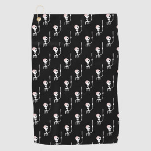 Serviette De Golf Squelette d'Halloween avec épée