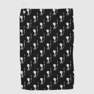 Serviette De Golf squelette d'Halloween avec une épée