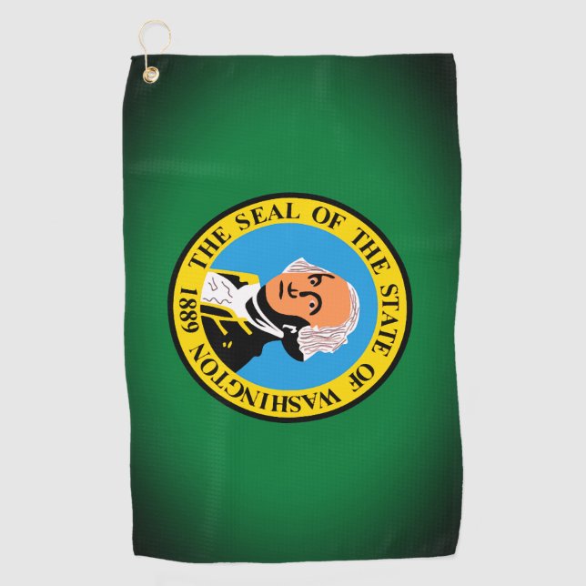 Serviette De Golf State of Washington Flag Golf Towel (Devant)