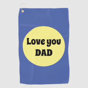 Serviette De Golf Sticker Carré à gros point jaune