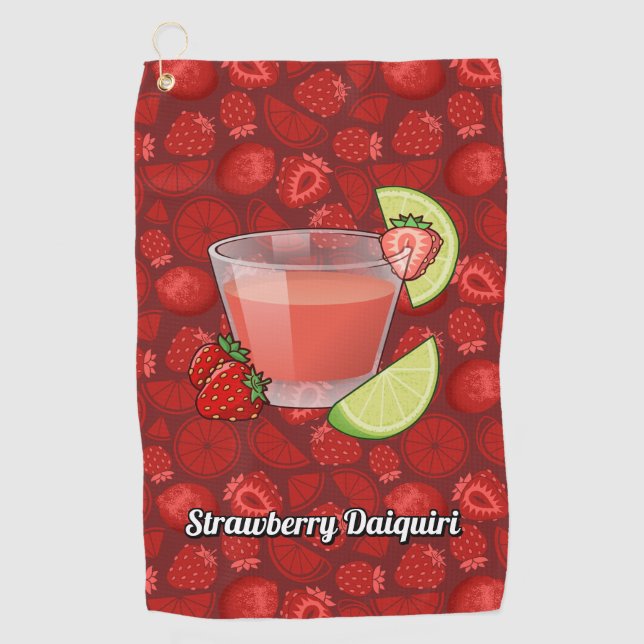 Serviette de golf Strawberry Daiquiri (Devant)