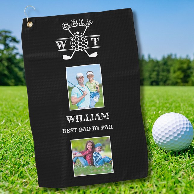 Serviette De Golf Style 2 Photo Meilleur Papa Par Par (Créateur téléchargé)