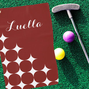 Serviette De Golf Style moderne rétro rouge