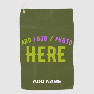 SERVIETTE DE GOLF STYLISH MODERNE ARMÉE VERT VÉRIFIÉ MARQUE
