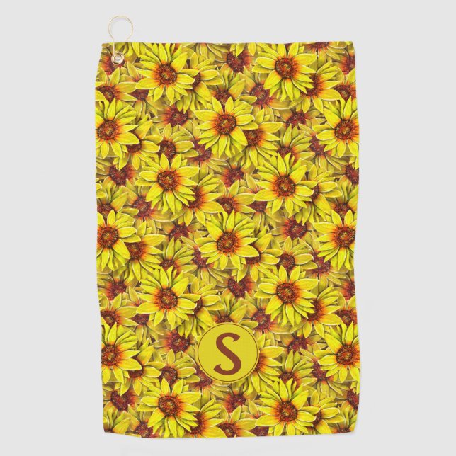 Serviette De Golf Sunflower Golf Towel (Devant)