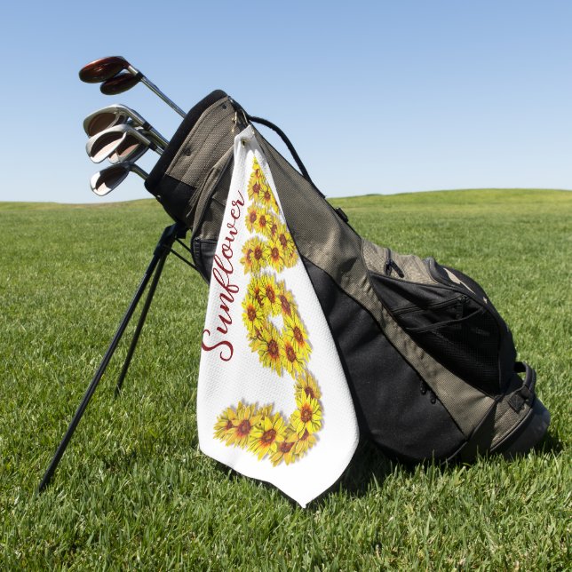 Serviette De Golf Sunflower Love Golf Towel (Vert)