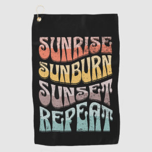 Serviette De Golf Sunrise Sunburn Sunset Répétition