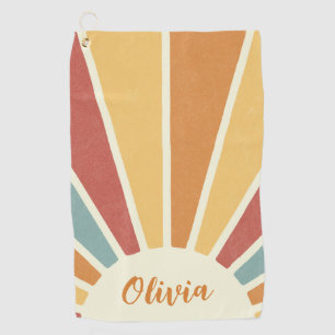 Serviette De Golf Super grunge style rétro design soleil