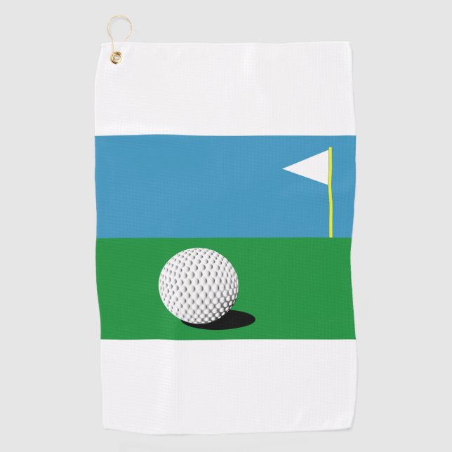 SERVIETTE DE GOLF SUR LES VERTS (Devant)