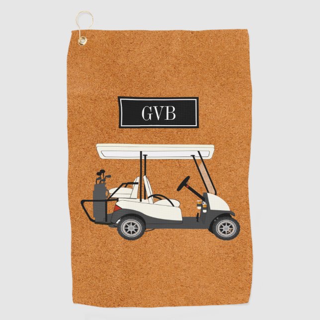 Serviette de golf sur mesure avec initiales (Devant)