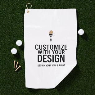 Serviette De Golf Sur mesure Minimaliste Personnalisé Marque de l'en