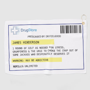 Serviette de golf sur ordonnance personnalisée