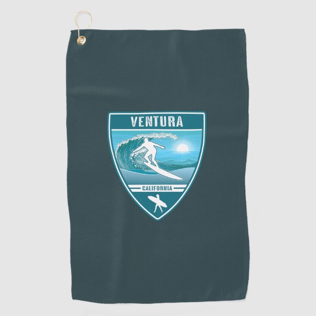 Serviette De Golf Surf Ventura Californie (Devant)