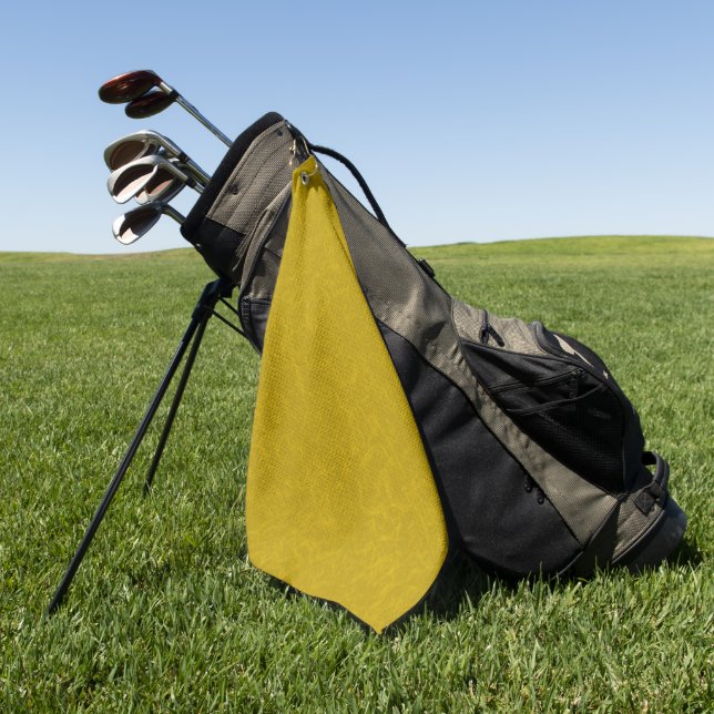 Serviette De Golf Surface jaune texturée avec un motif tourbillonnan (Vert)