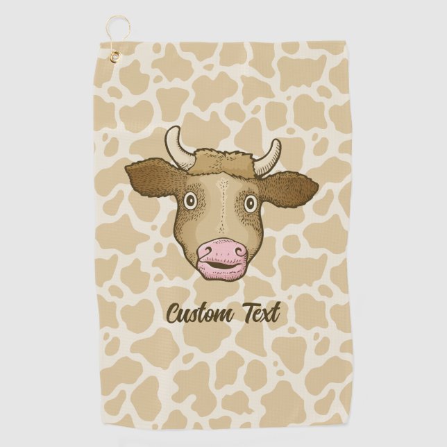Serviette De Golf Surprised Cow Golf Towel (Devant)