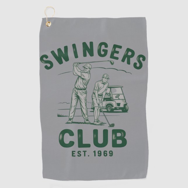 Serviette De Golf Swingers Club Funny Sarcastic Golfing Golfer (Devant)