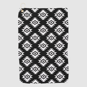 Serviette De Golf Symbole BW Aztec sur le Motif noir