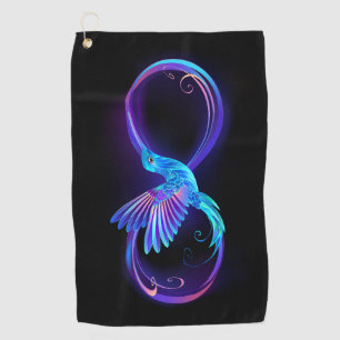 Serviette De Golf Symbole de Neon Infinity par Glowing Hummingbird