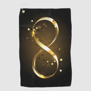 Serviette De Golf Symbole d'infini doré