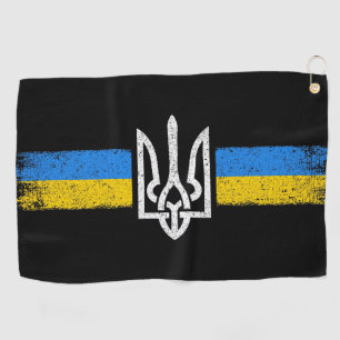 Serviette De Golf SYMBOLE DU Drapeau Ukraine