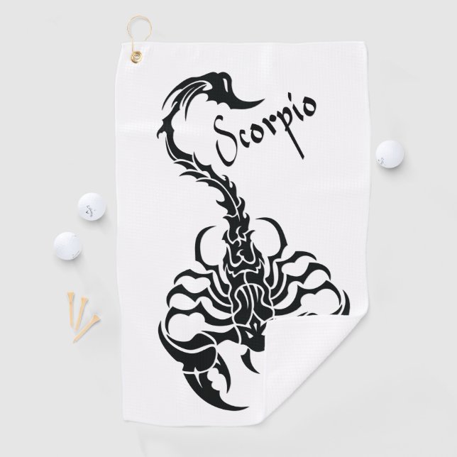 Serviette De Golf Symbole et signe du zodiaque du scorpion (En situation)
